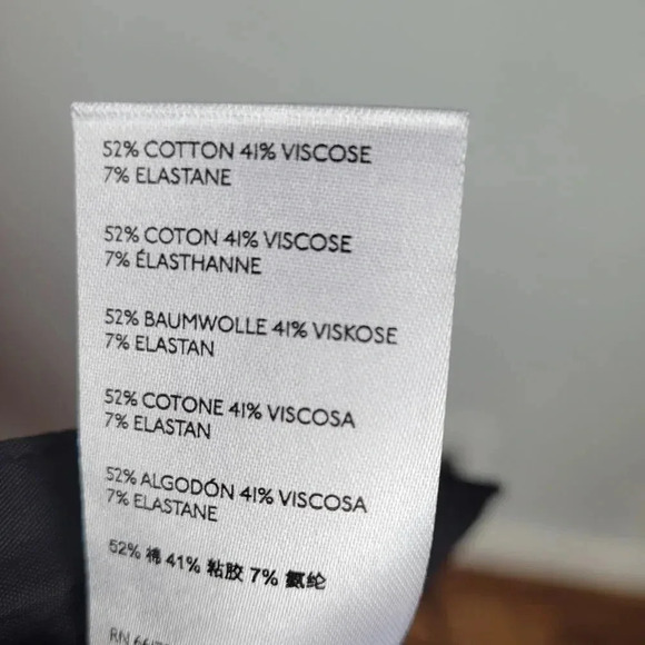 Anthropologie, New The Essential Slim Black White Motif Trouser Pants Size 14 - Picture 12 of 13